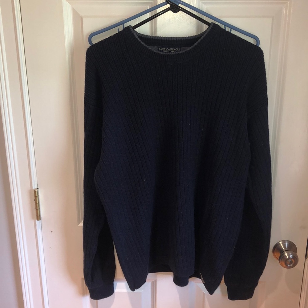 Navy blue sweater/dress shirt